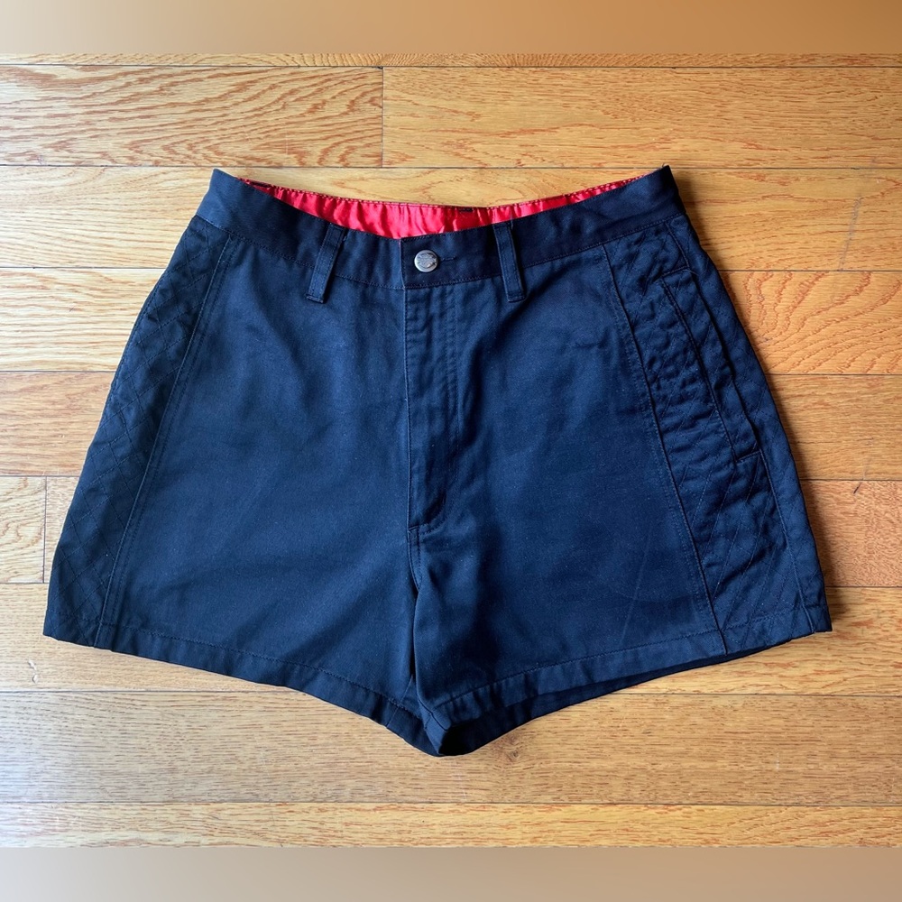 Rare & Unique Harley Davidson Black Twill  Shorts size 8